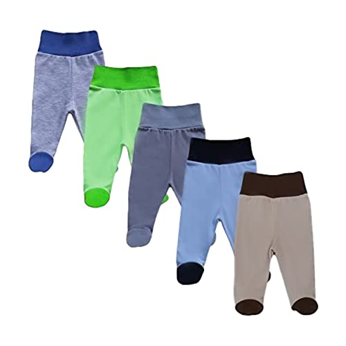 MEA BABY Babyhose mit Fuß Stramplerhose Jungen Baby Hose Strampelhose...