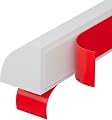 VallisCo Flexible Quarter Round Trim Molding, 118 Inch White Peel and Stick Silicone Edge Trim for Wall, Floor, Cabinet, Countertop, Backsplash – Self Adhesive Molding for Corners and Baseboards