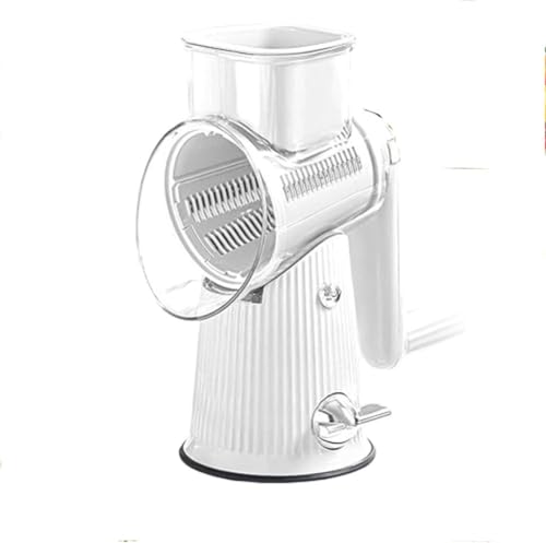 Rallador de Queso manual con manivela 5 en 1 blanco miniatura 1