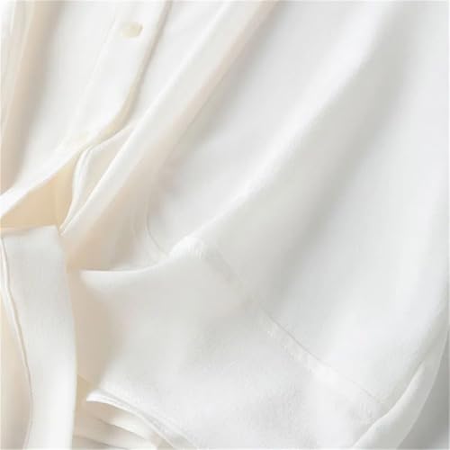 Chemise en crêpe de soie blanche élégante pour un look chic au bureau