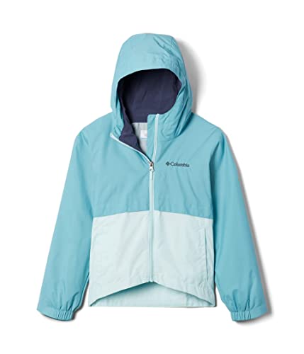 Image of Columbia Girl's Rain-Zilla Jacket (Little Kids /Big Kids) Sea Wave /Icy Morn MD (10-12 Big Kid)