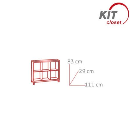 Kit Closet Kubox - Regal, 6 Fächer