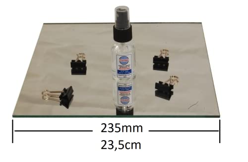 Upgrade para impressora 3D Creality Ender 3 Base De Espelho 235x235mm + Presilhas + adesivo líquido