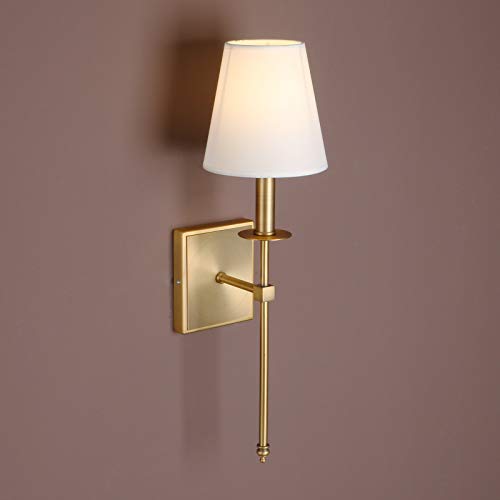 Yosoan Lighting 2 Sets of Vintage Loft Bar Modern Linen Fabric Lampshade Hardwired Wall Light Fittings, Hotel Beside Bed Wall Lamp E27 Screw (Antique)