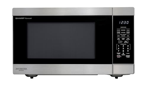 SHARP Countertop Microwave Oven with Removable 16.5' Carousel Turntable, 1200 Watt, 2.2 Cubic Feet,...