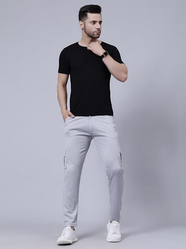 Image of Men's Casual Regular Fit Solid 2 Way Lycra Cargo for Men & Boys|Men's Cargo