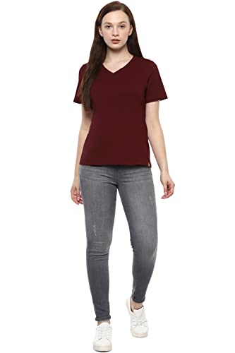 Image of Van Heusen Women's Solid Regular Fit T-Shirt