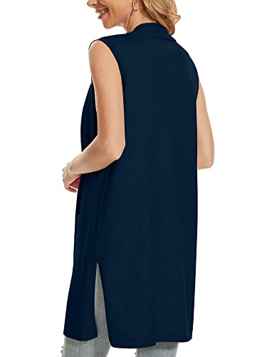 Image of Beautiful Nomad Sleeveless Cardigans for Women Long Sweater Vest