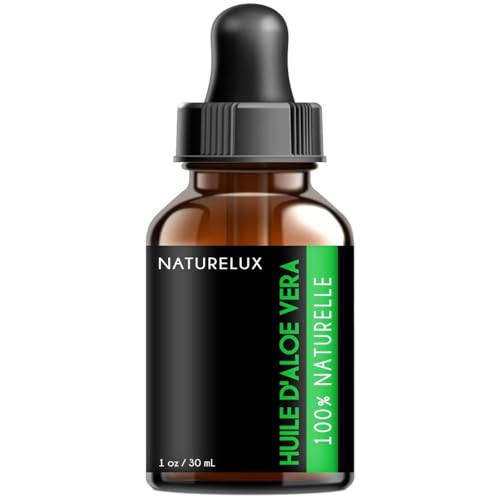 Natureluxy Aceite de Aloe Vera 100% Natural 30 ml | Botella de cristal con pipeta