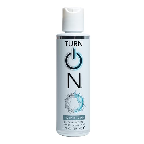 Turn On Hybrid Personal Lubricant | Water-Silicone Blend for Long-Lasting Ultra-Smooth Glide Non-Sticky & Easy to Clean Lube for Men Women & Couples 3 fl oz