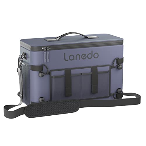 Lanedo Deep Freeze Cooler Soft Sided Cooler Bag, 34 Can Collapsible Insulated Ice Chest, Large Leakproof Camping & Travel Cooler for Kayaking & Beach