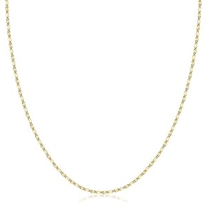 PORI JEWELERS 10K Solid Gold 2.0MM Diamond Cut Mirror Chain Necklace or Anklet – Unisex Sizes 10″-30″ – Yellow, White, Rose or 3 Tone