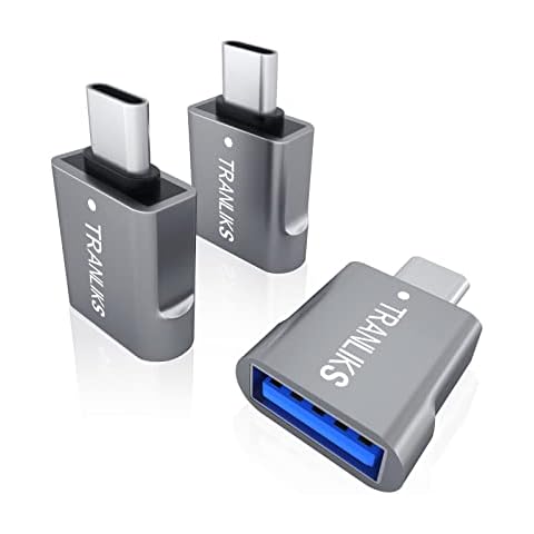 Adaptador USB C a USB 3.0 TRANLIKS con LED Indicador - 3 Piezas Gris Cover