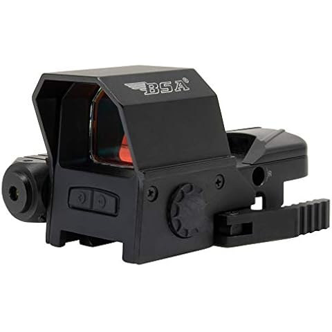 BSA Optics Illuminated 33mm Red Reflex Sight with Red Laser Cover