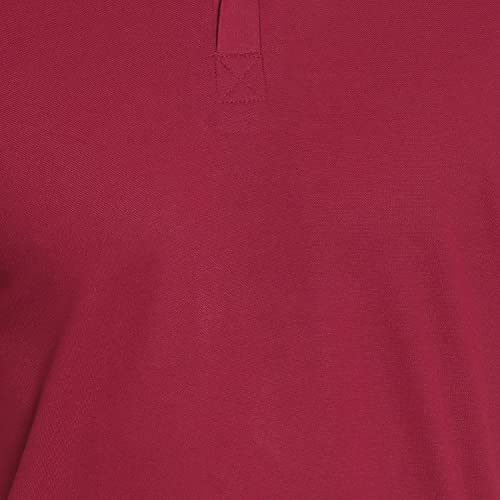 Image of Men's Poly Cotton-Matty Tshirt with Regular Fit Solid Pattern Half Sleeve Standard Length and Button Down Closure|Men's T-Shirts