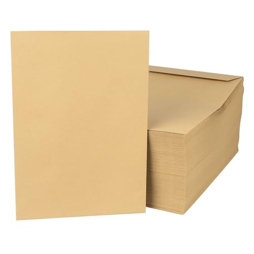 100 Stück B4 Versandtasche 120 g/m² Materialstärke, Haftklebestreifen, Versandkuvert Verpackung, braune Versandtasche