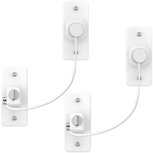 eSynic 2 Pack Upgraded Window Locks No Drill PVC Window Restrictor Non-Mark Adhesive Support 2 Fixing Ways Window Safety Locks for Kids and Cats Work on All Types of Window