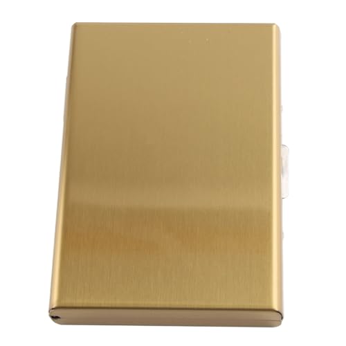 RFID Credit Card Holder, Stainless Steel Credit Card Wallet Blocking Metal Business Card Case for Men and Women (Stainless steel card holder 6 cards gold)