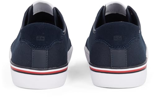 Tommy Hilfiger Baskets Vulcanisées Homme Core Corporate Canvas Basses, Bleu (Desert Sky), 43