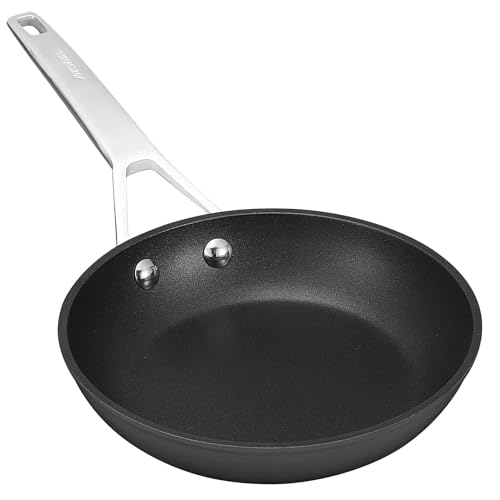 Padella da 24 cm lavabile in lavastoviglie manico in acciaio per pollo uova bistecca senza PFOA e PTFE inox