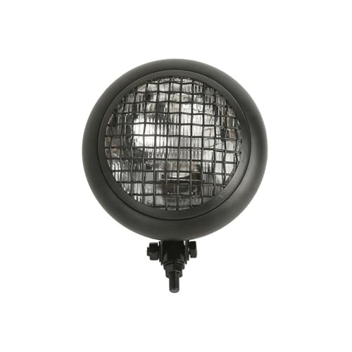 Motorcycle 6.7 Grille High/Low Beam Headlight Lamp Compatible with Harley Cafe Racer Cruiser(Clear)