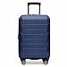 Traveler's Choice Pagosa Indestructible Hardshell Expandable Spinner Luggage, Navy, 22-Inch Carry-on
