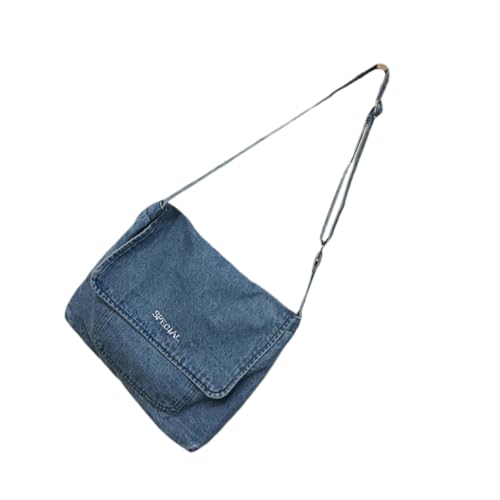 Sac en denim pour femme grand cabas bandoulière idéal shopping et sorties