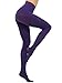 CozyWow Women's 80D Soft Opaque Tights, High Waist Solid Color Womens Tights with 30+ Colors Purple