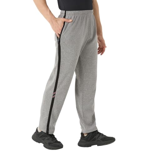 Image of berge' Men Cotton Polyester Comfy Regular Fit Sports Quality Track Pants with Secure Zipper Pocket, Casual Wear Lower Tracks Pant
