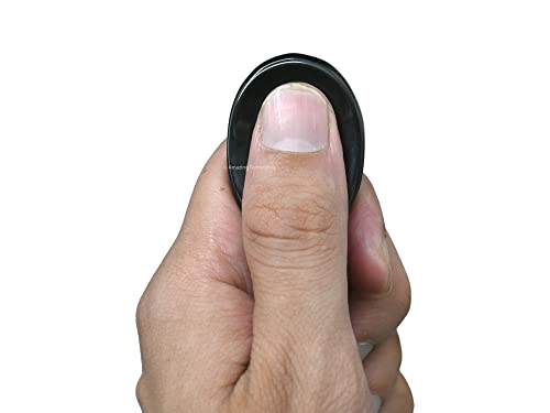Image of Amazing Gemstone Black Tourmaline Worry Stone, Healing Crystals - Piedra Crystal Fidget for Gift, Meditation, Calming, Relaxation, Stress Relief