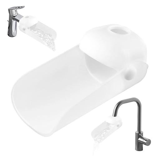 Image of Faucet Extender for Toddlers, Sink Extenders for Bathroom Sink, Kitchen, Bathtub(White)