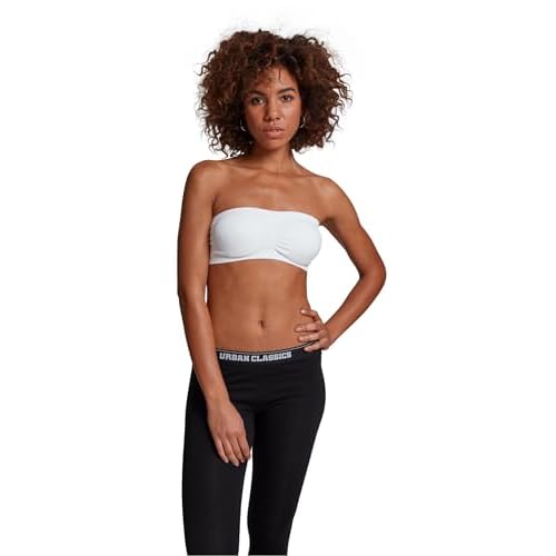 Urban Classics TB683 Damen Top Ladies Pads Bandeau, Gr. 38 (Herstellergröße: M), Weiß (white 220)