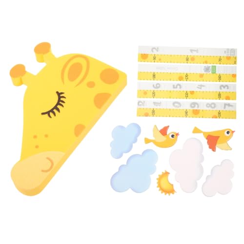 Autocollants muraux girafe 3D pour toise d'enfant en chambre
