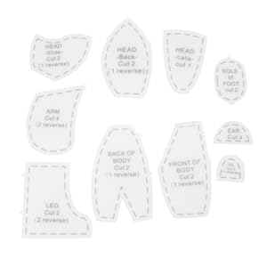 Haofy Acrylbären Schablonen Set für Stofftiere