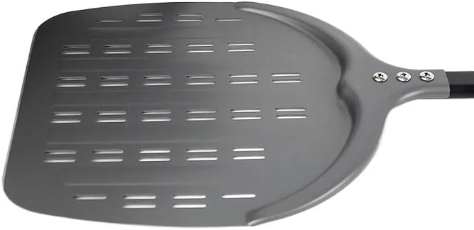 12 Inch Perforated Pizza Peel Shape Pizza Shovel Aluminum Hard Coating Pizza Peel Paddle Short Long Peel