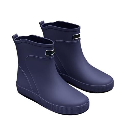 Botas de lluvia para mujer y hombre estilo botines de agua casuales