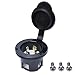 L14-30 Generator Plug 30A Flanged Inlet with Waterproof Cover L1430P Locking Receptacle Socket Black Industrial Grade Grounding Welding Use 7500 Watts NEMA L14-30 125/250 Volt