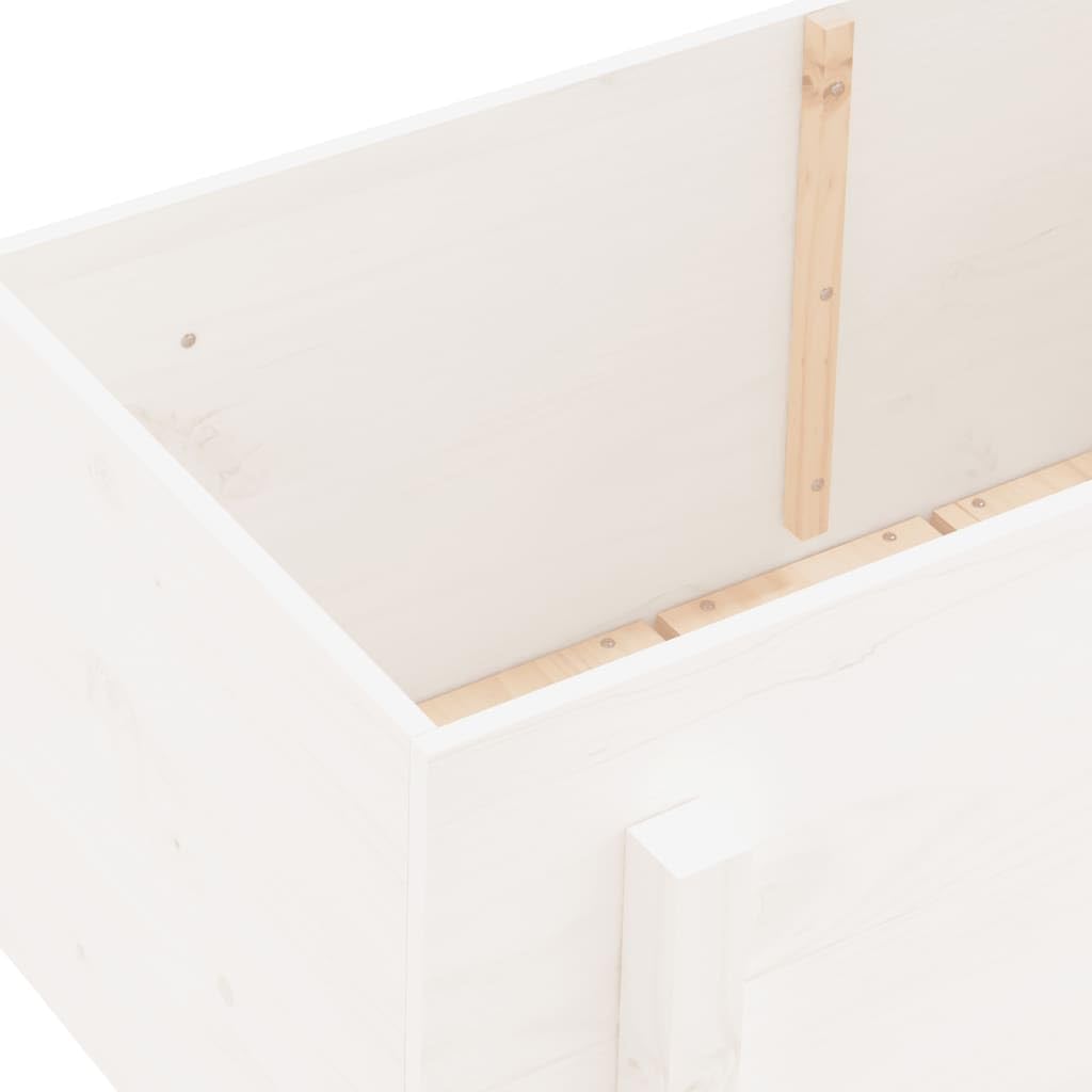Arriate Elevado de Madera de Pino Maciza para Huerto Urbano, Jardineras de Exterior con Amplio Espacio para Plantas, Verduras y Hierbas Aromáticas en Jardín,