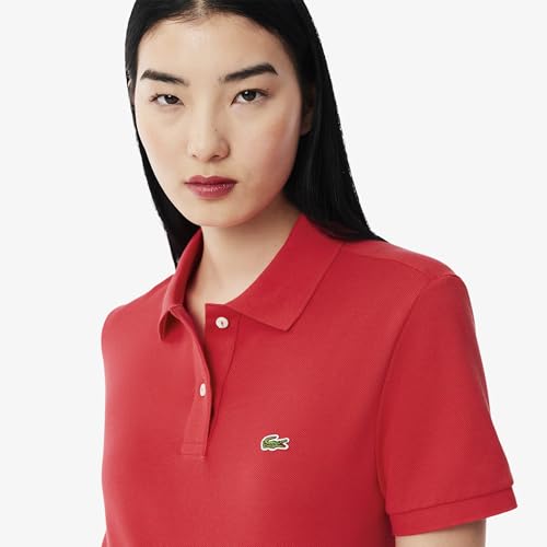 Image of Lacoste Women's Solid Regular Fit Polos