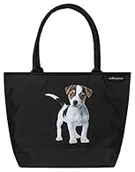 DESIGN: Carry the favourite dog even on a shopping trip to the city? No problem, this cute bag is around! The Jack Russell looks on cutely from the black bag and accompanies the owner everywhere. This tote bag with a life-like image of the cute breed...