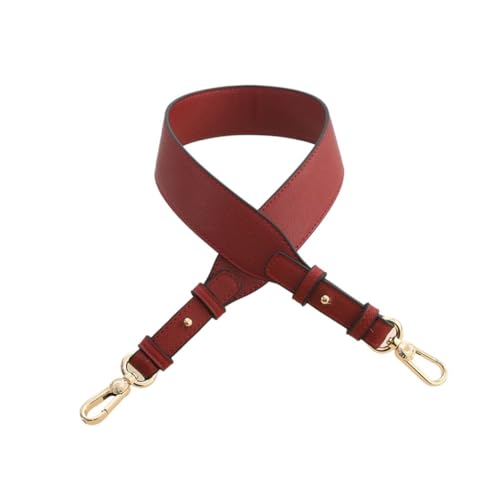 Sangle de sac à grain croisé cramoisi en cuir chic
