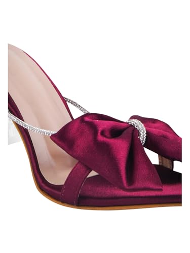 Image of SilverArrow Chunky Spool Heels Comfortable & Trendy Party Block Heel Sandals For Womens & Girls