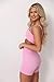 Aoxjox Women's Workout Bandeau Bras Training Fitness Running Yoga Crop Tank (Prism Pink, X-Large)