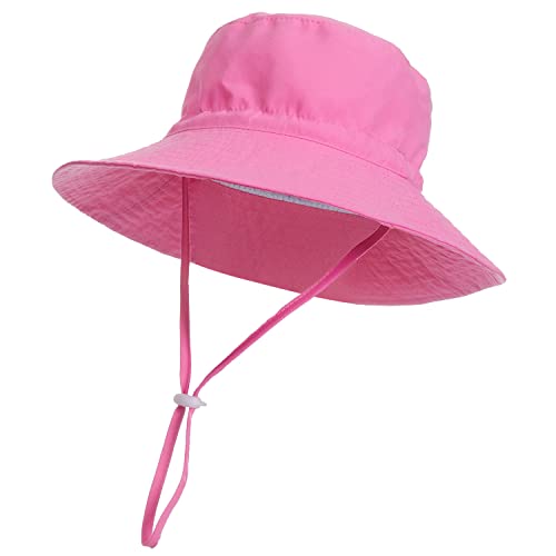Baby Sun Hat Toddler Summer Upf 50+ Sun Protective Bucket Hat Wide Brim Beach Hats For Baby Boys Girls 0-6 Years (As1, Age, 0_Month, 6_Months, Pink) #TOP1