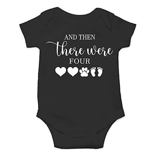 Image of And Then There Were Four - Funny Baby Essentials Bodysuit - Newborn Girl Clothes Baby Romper