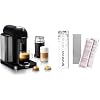 Nespresso Vertuo Coffee and Espresso Maker by Breville, Matte Black with Aeroccino Milk Frother Descaling Kit