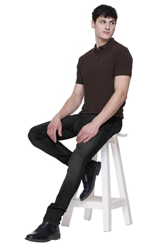 Image of Half Cotton Polo T Shirt for Man with Pocket - Regular Fit Mens Collar Tshirt