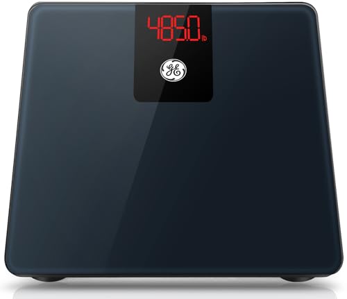 GE Bathroom Scale for Body Weight, Digital Weight Scales 500lb Heavy Duty Measuring Device for People Accurate BMI Weighing Machine with Bluetooth