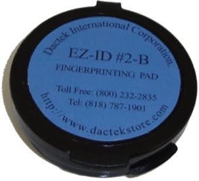 Almohadilla de huellas dactilares de 2" de diámetro, azul