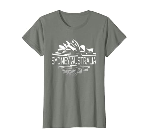 Sydney Australia Opera House T-Shirt, Women, Olive Heather, X-Large